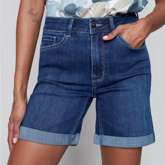 Charlie B denim blue Jean shorts New - Picture 1 of 4